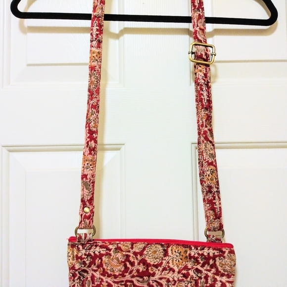 Fabric & Crochet Knit Cross Body Bag - Picture 3 of 16